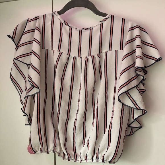 Papaya Flowy Crop Top - Picture 3 of 4